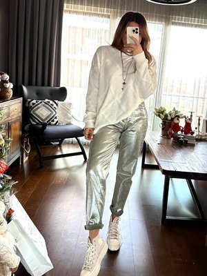 Mint Gümüş Varaklı Jean Mint Gümüş Varaklı Jean