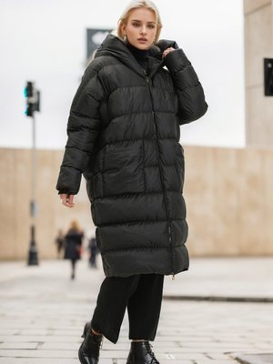 Siyah Reglan Kol Şişme Mont Siyah Reglan Kol Şişme Mont