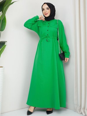 Benetton Yeşil Ela Elbise