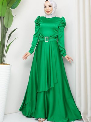 Yeşil Bade Abiye Elbise