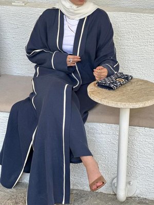 Parça Giyim Lacivert Naturel Keten Takım