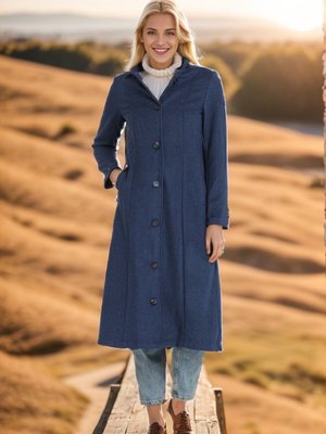 İndigo Hermes Kaşe Düğmeli Kaban İndigo Hermes Kaşe Düğmeli Kaban