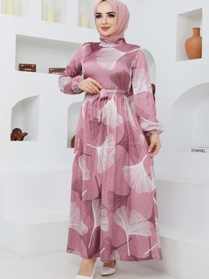 Fuşya Gelincik Abiye Elbise