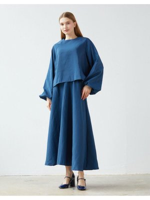 İndigo Sedef Etekli Takım