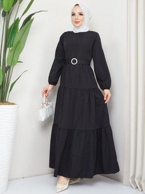 Siyah Elvan Elbise