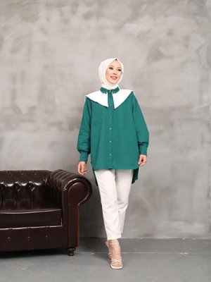 Zümrüt Denizci Yaka Tunik Zümrüt Denizci Yaka Tunik