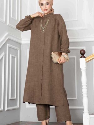 Düğmeli Tunik İkili Takım Düğmeli Tunik İkili Takım