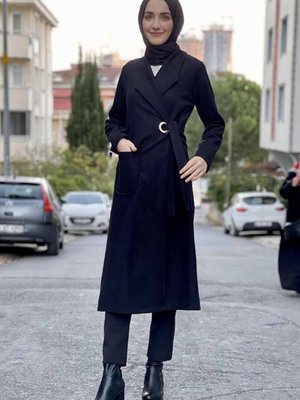 Kaşe Kaban Siyah Kaşe Kaban Siyah