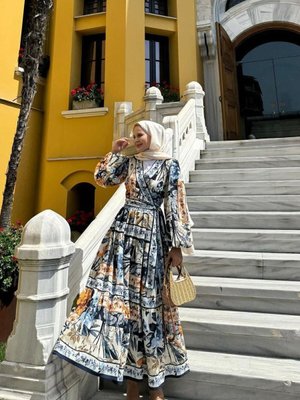 Renkli Etnik Desen Etekli Takım Renkli Etnik Desen Etekli Takım