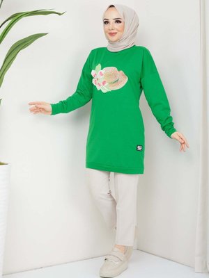Benetto Yeşil Nergis Tünik