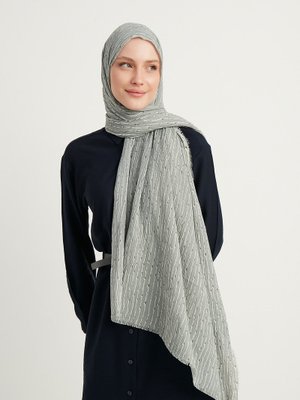 Nefti Çizgi Desenli Şal