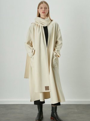 Elite Atkılı Kaşe Kaban Ekru