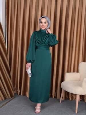 Saten Dagaje Abiye Elbise