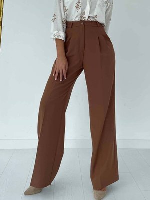 Kahve Oversize Palazzo Kumaş Pantolon Kahve Oversize Palazzo Kumaş Pantolon