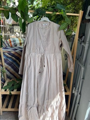 Vizon Oversize Uzun Keten Elbise Vizon Oversize Uzun Keten Elbise