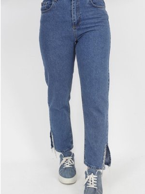 Kot Mavi Bileği Taş Detaylı Pantolon Kot Mavi Bileği Taş Detaylı Pantolon