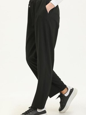 Siyah Cepli Bol Paça Pantolon