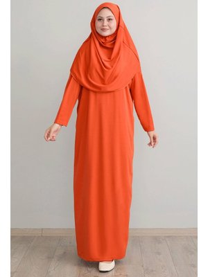 Tek Parça Kiremit Namaz Elbisesi