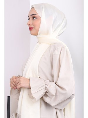 Krem Akel Düz Alfa Silk Şal Krem Akel Düz Alfa Silk Şal