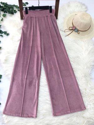 Gül Kadife Önü Çima Detaylı Pantolun