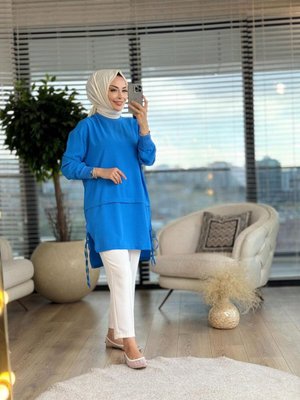 Yanları Bağcıklı Tunik