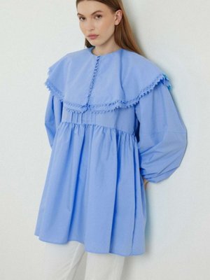 Yakalı Poplin Tunik