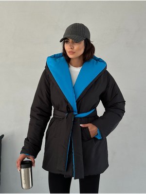 Çift Taraflı Giyilebilir Uzun Kuşaklı Şişme Mont