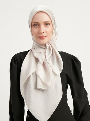 Latte Janjanlı Krinkıl Eşarp