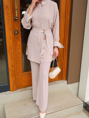 Taş Krep Gömlekli Takım Taş Krep Gömlekli Takım