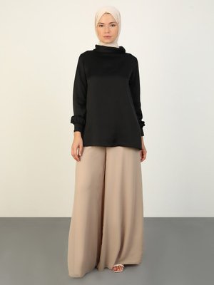 Tam Astarlı Şifon Pantolon Etek Natural Tam Astarlı Şifon Pantolon Etek Natural