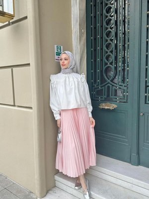 Pembe Piliseli Uzun Etek Pembe Piliseli Uzun Etek