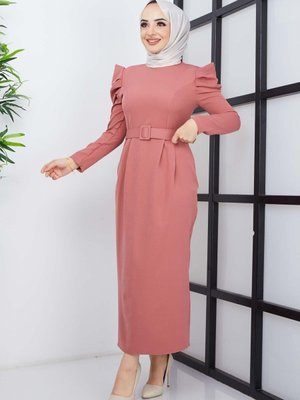 Gül Kurusu Derya Atlas Elbise