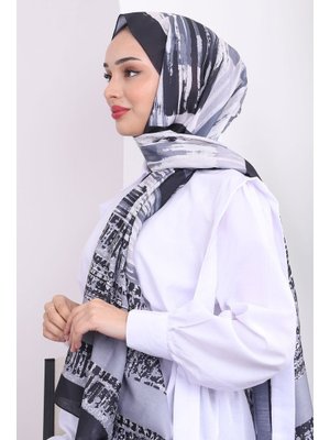 Siyah Akel Desenli Pamuk Şal Siyah Akel Desenli Pamuk Şal