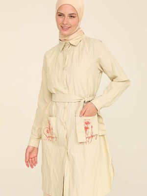 Sarı Cepli Kuşaklı Tunik Sarı Cepli Kuşaklı Tunik