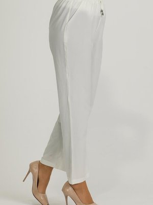 Ekru Cepli Bol Paça Pantolon