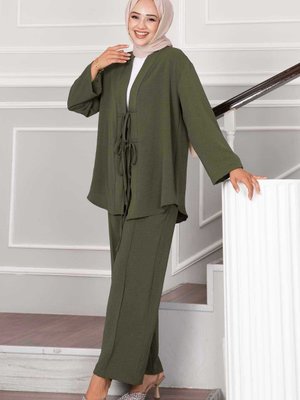 Önden Bağlamalı Kimonolu Aerobin İkili Takım Önden Bağlamalı Kimonolu Aerobin İkili Takım