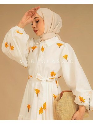 Palmiye Desenli Elbise