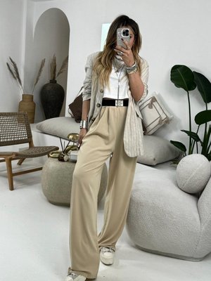 Krem Mat Saten Boxer Model Pantolon