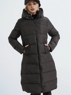 Siyah Kapüşonlu Uzun Şişme Mont Siyah Kapüşonlu Uzun Şişme Mont