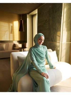 Leila Şifon Detaylı , Saten Abiye Elbise, Özel Gün Mezuniyet Abiye Elbisesi, Söz