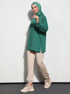 Fil Dişi Paçası Büzgülü Jogger Pantolon Fil Dişi Paçası Büzgülü Jogger Pantolon