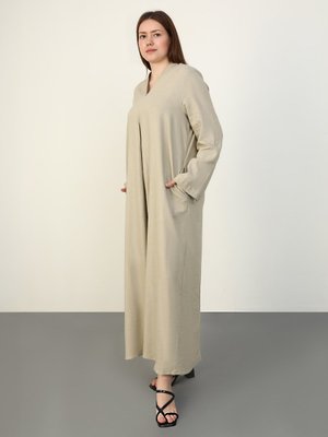 Büyük Beden Elbise Vizon Büyük Beden Elbise Vizon