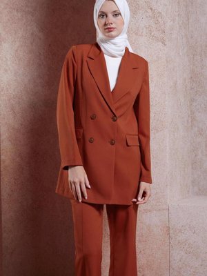 Kruvaze Yaka Blazer Ceket