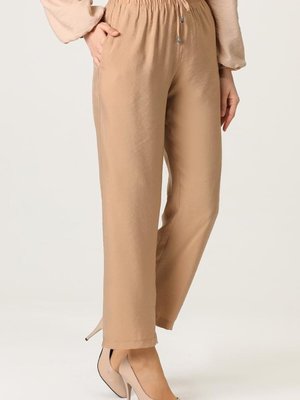 Bej Cepli Bol Paça Pantolon