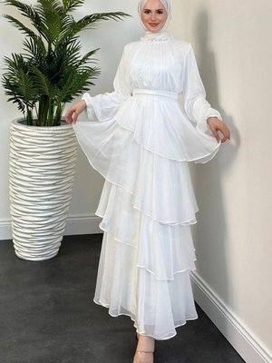 Marissa Kat Kat Elbise Beyaz Marissa Kat Kat Elbise Beyaz