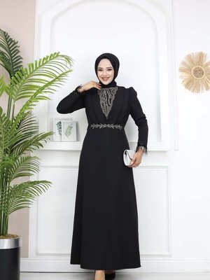 Siyah Havva Abiye Elbise