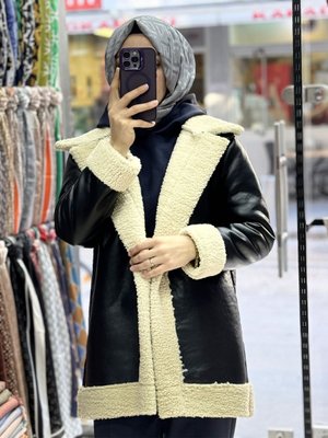 Kaban İçi Kürklü Deri Kaban Boyu 80cm