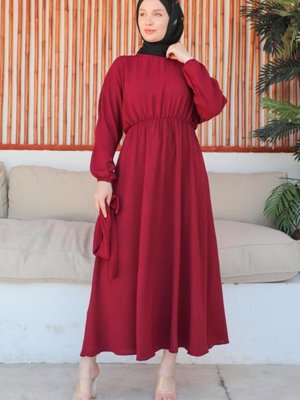1aerobin Elbise Bordo