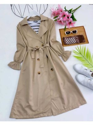 Soft Büzgülü Trençkot