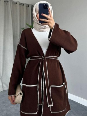 Kemerli Hırka Kahverengi Kemerli Hırka Kahverengi